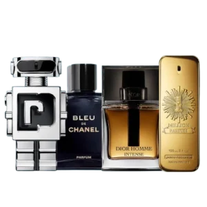 Combo promocional de 4 Phantom, Bleu de Chanel, Dior Homme y One Million 100ml